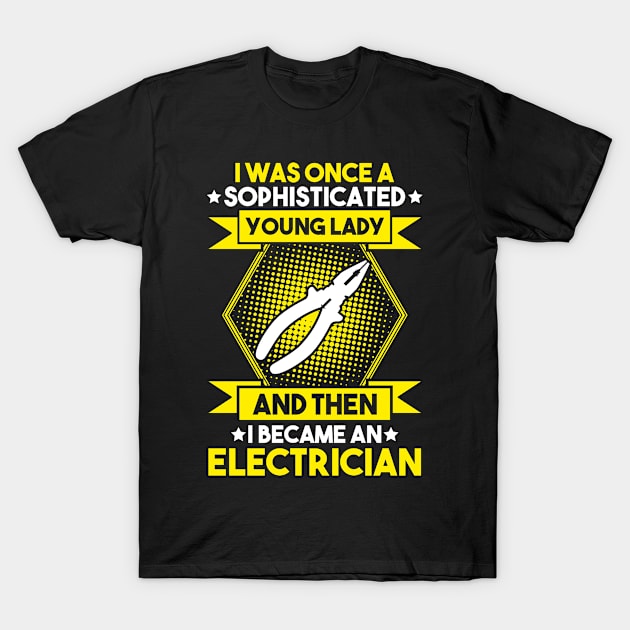 Electrician Lineman Wireman Electronics Technician T-Shirt by Krautshirts